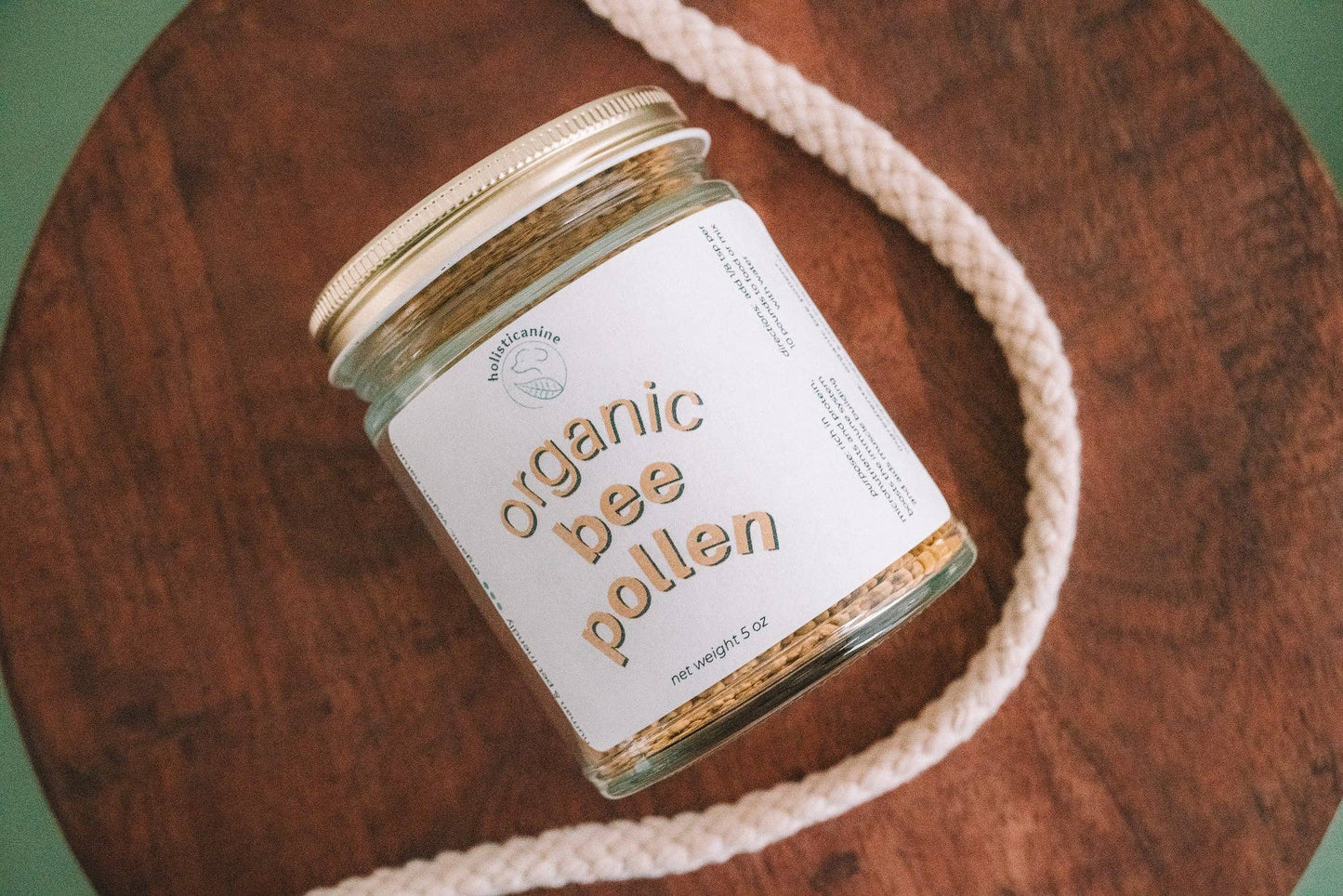 Organic Bee Pollen | Allergy Protection Supplement: Glass jar