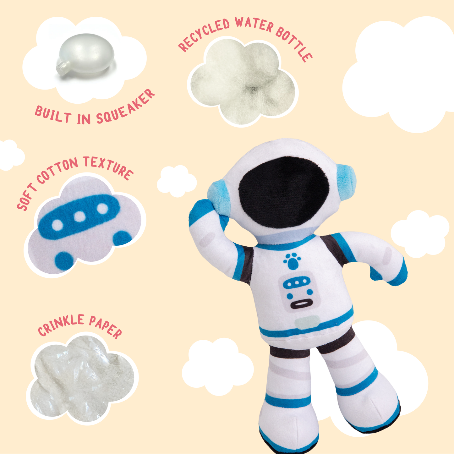Apollo the Astronaut Plush Dog Toy | SnugArooz