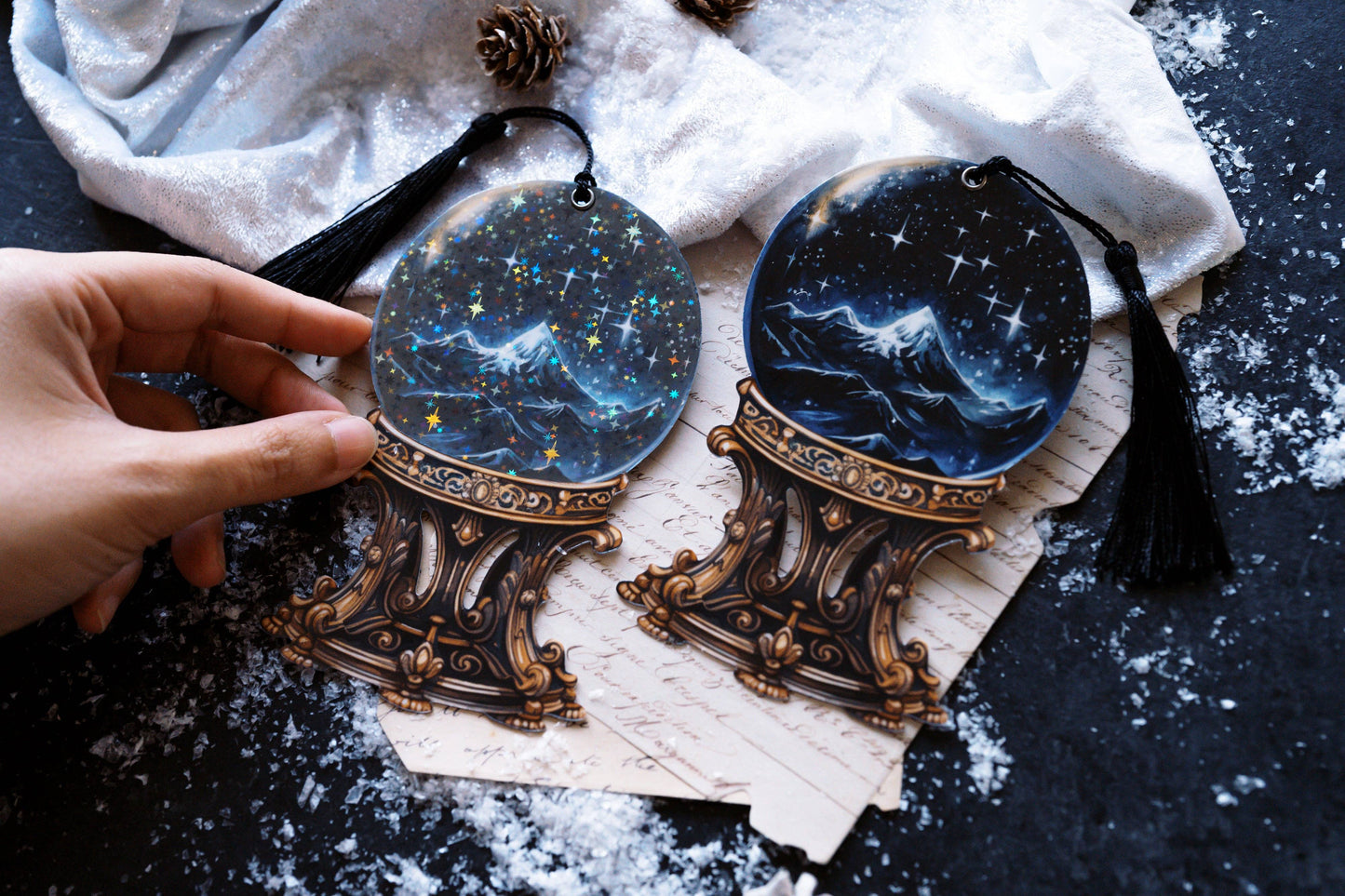 Starlit Mountain Range Bookmark: Iridescent