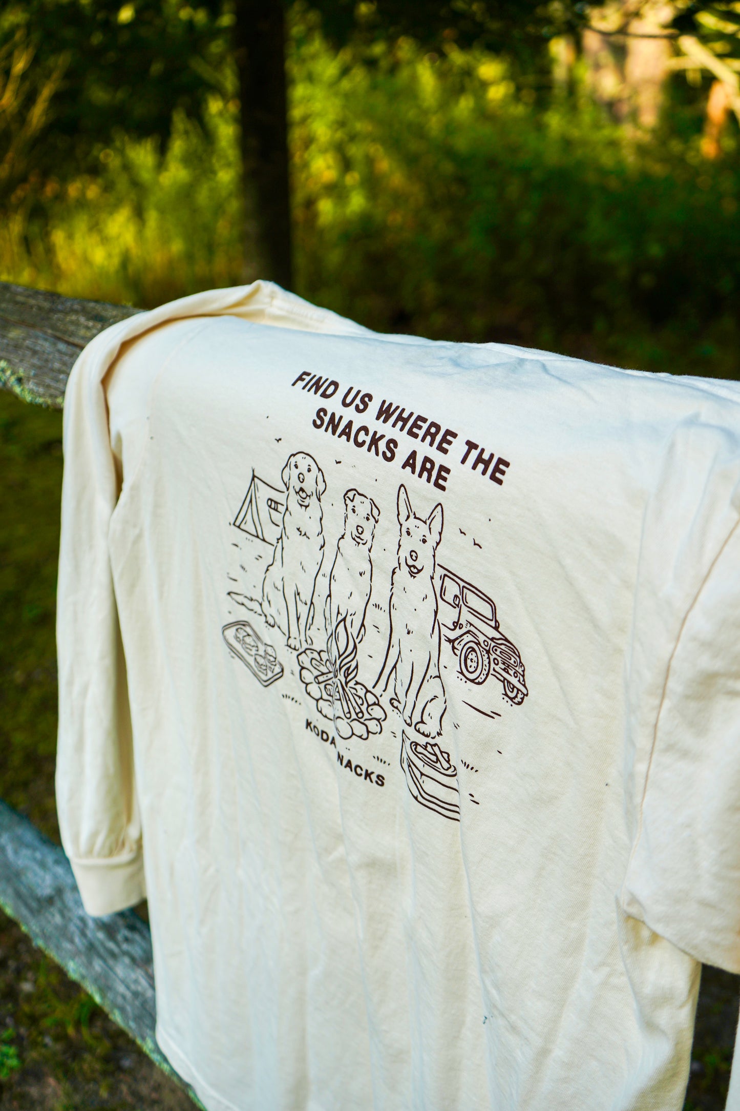 Find Us Where the Snacks Are Long Sleeve Tee | Koda Snacks