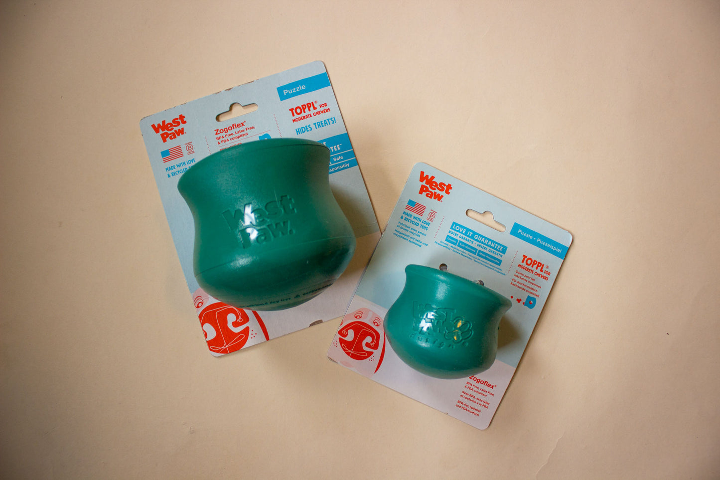 Toppl® Puzzle Treat-Dispensing Slow Feeder Dog Toy: Evergreen / Small