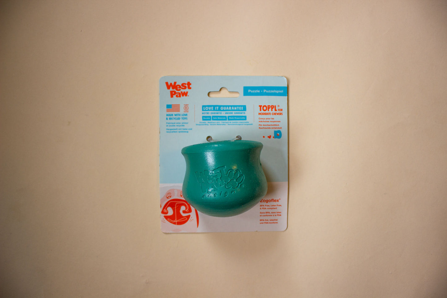 Toppl® Puzzle Treat-Dispensing Slow Feeder Dog Toy: Evergreen / Small