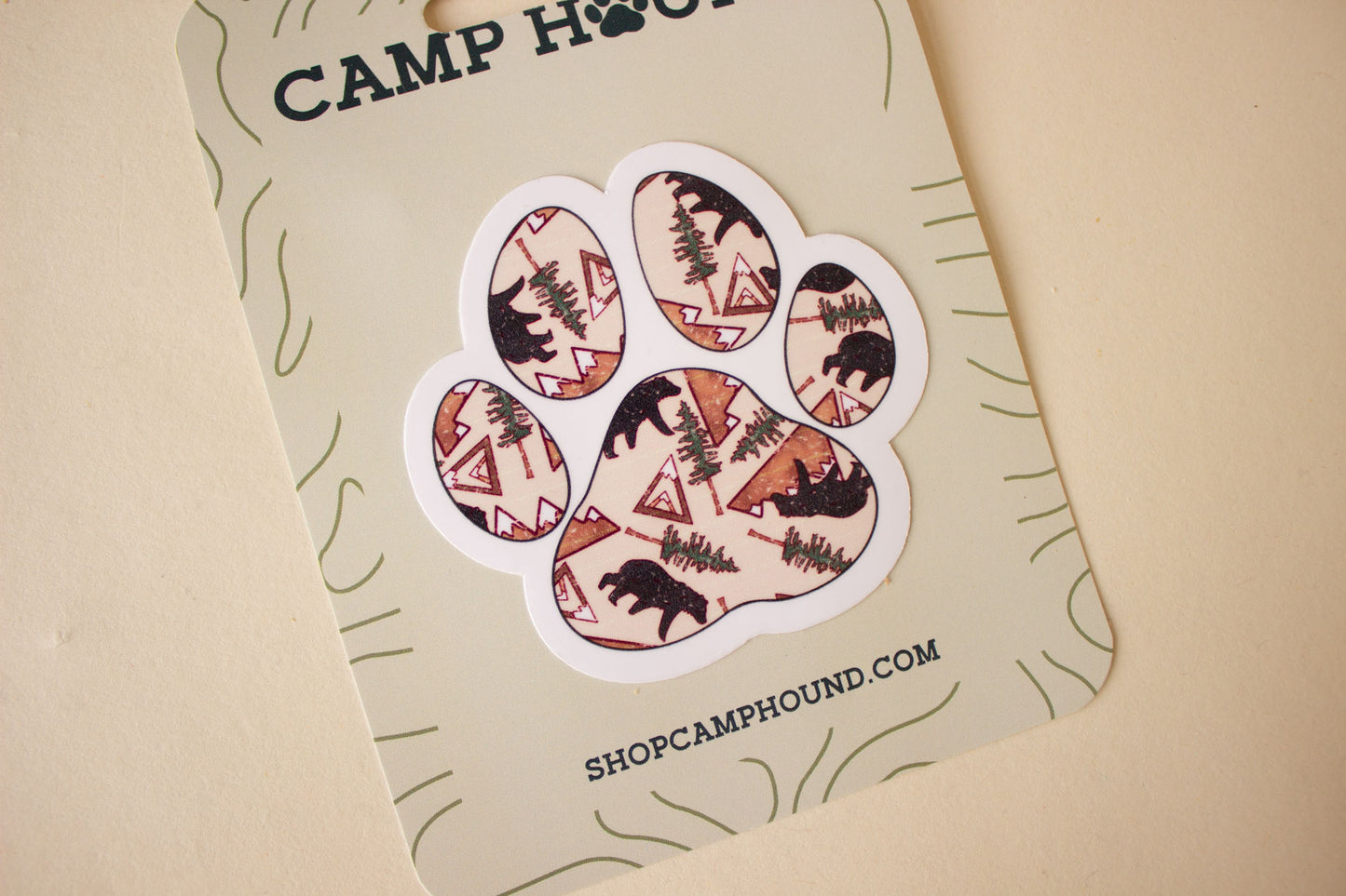 Big Bear Water Resistant Sticker | Nature Granola Dog Mom