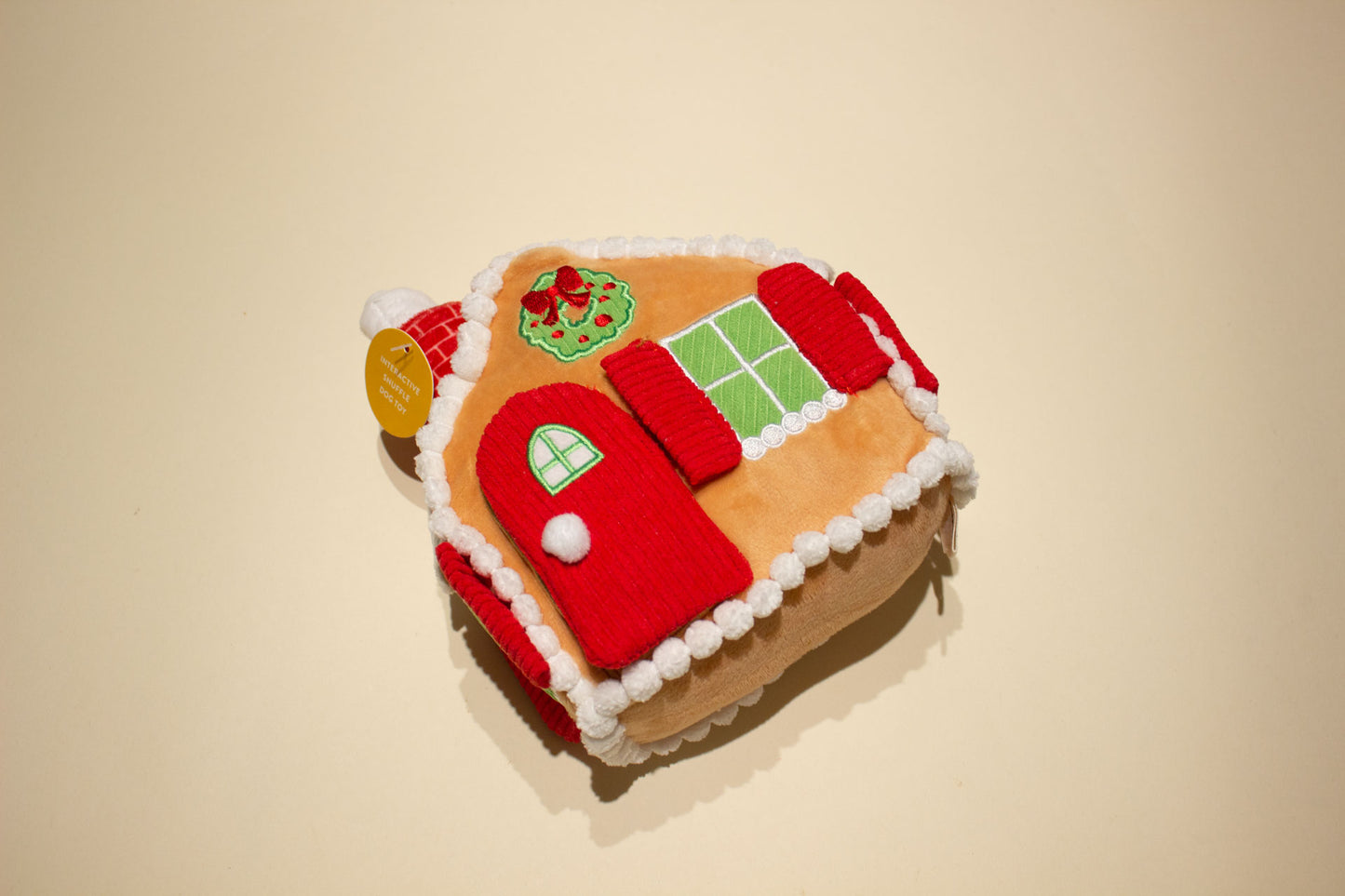 Gingerbread House Interactive Snuffle Dog Toy