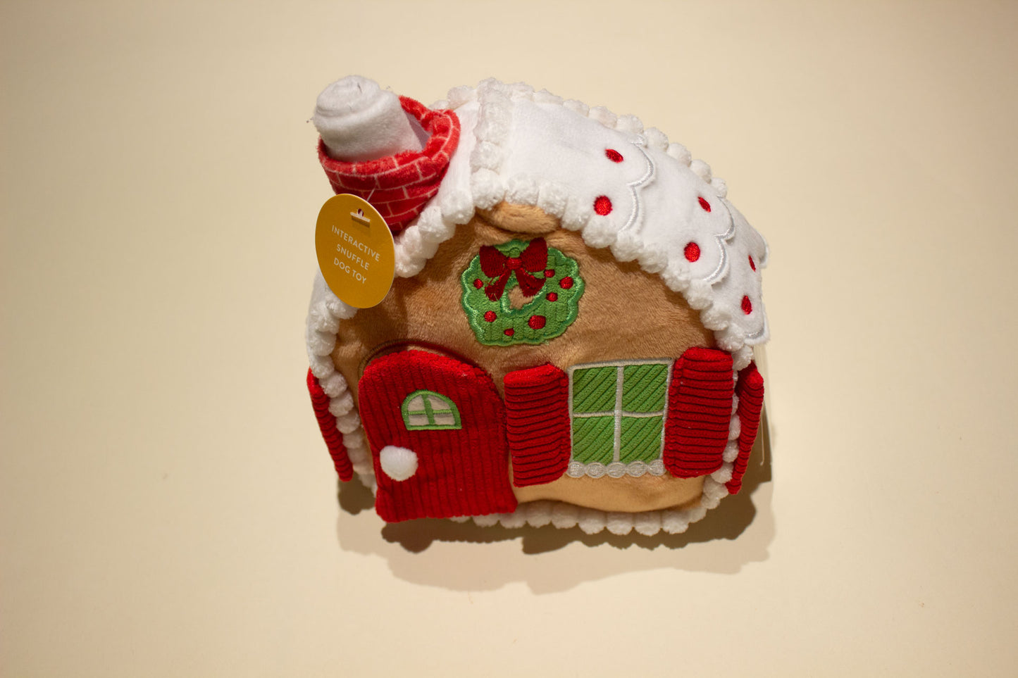 Gingerbread House Interactive Snuffle Dog Toy