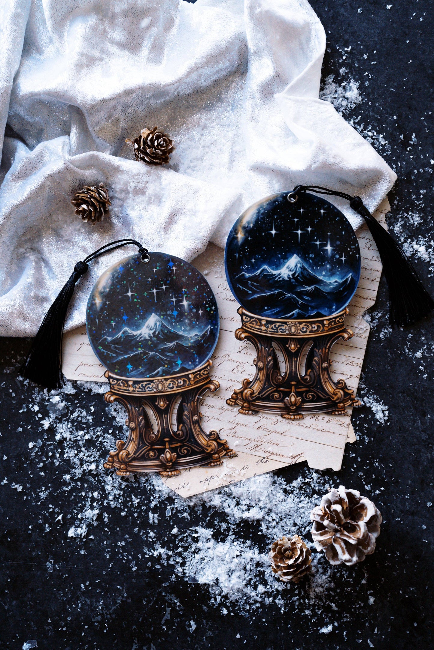 Starlit Mountain Range Bookmark: Iridescent