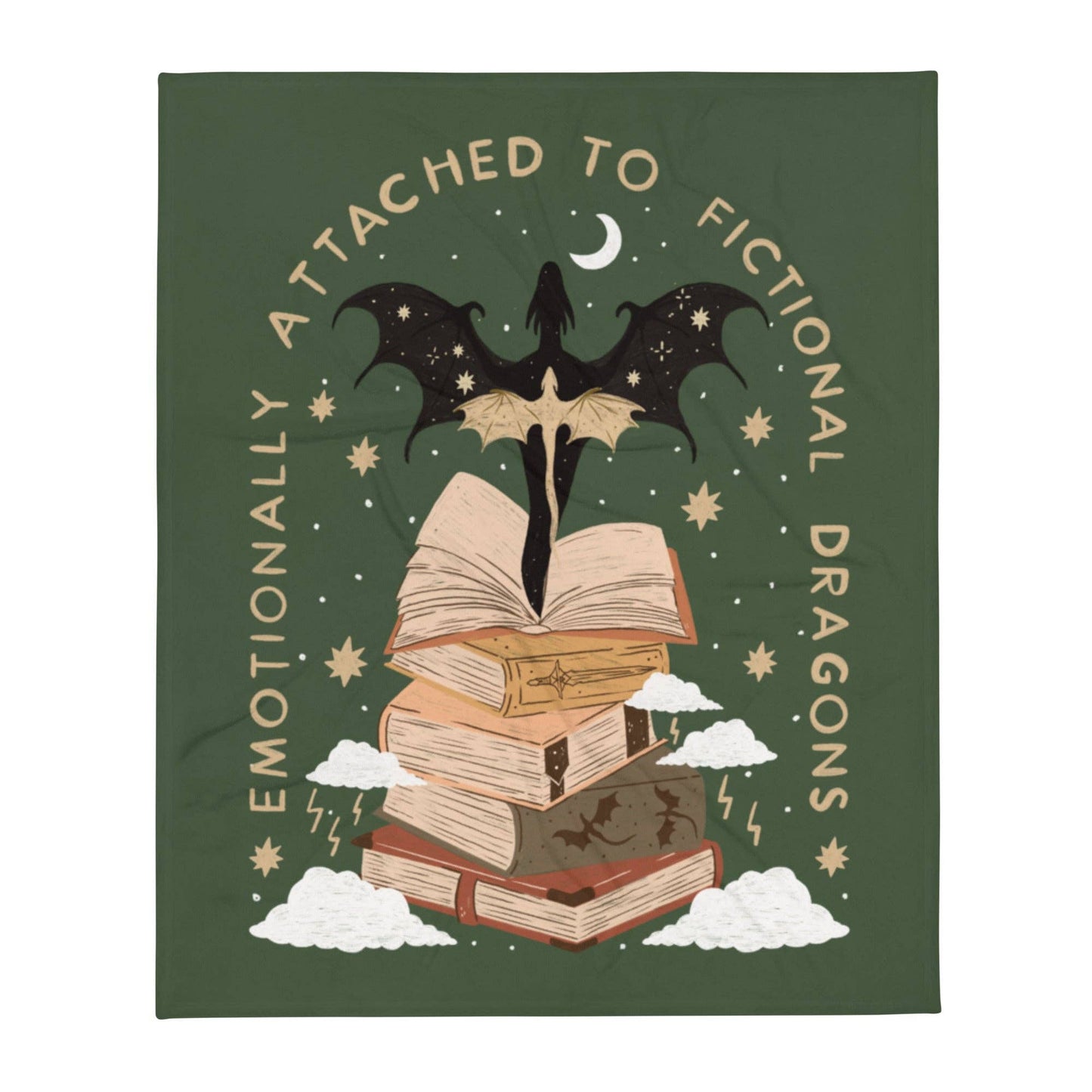 Attached to Fictional Dragons Plush Blanket