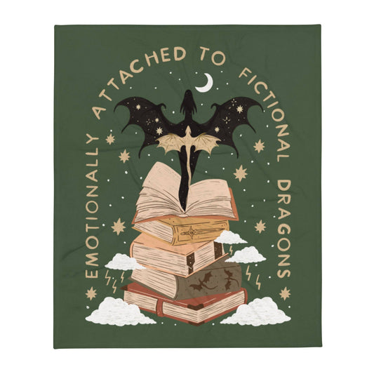 Attached to Fictional Dragons Plush Blanket