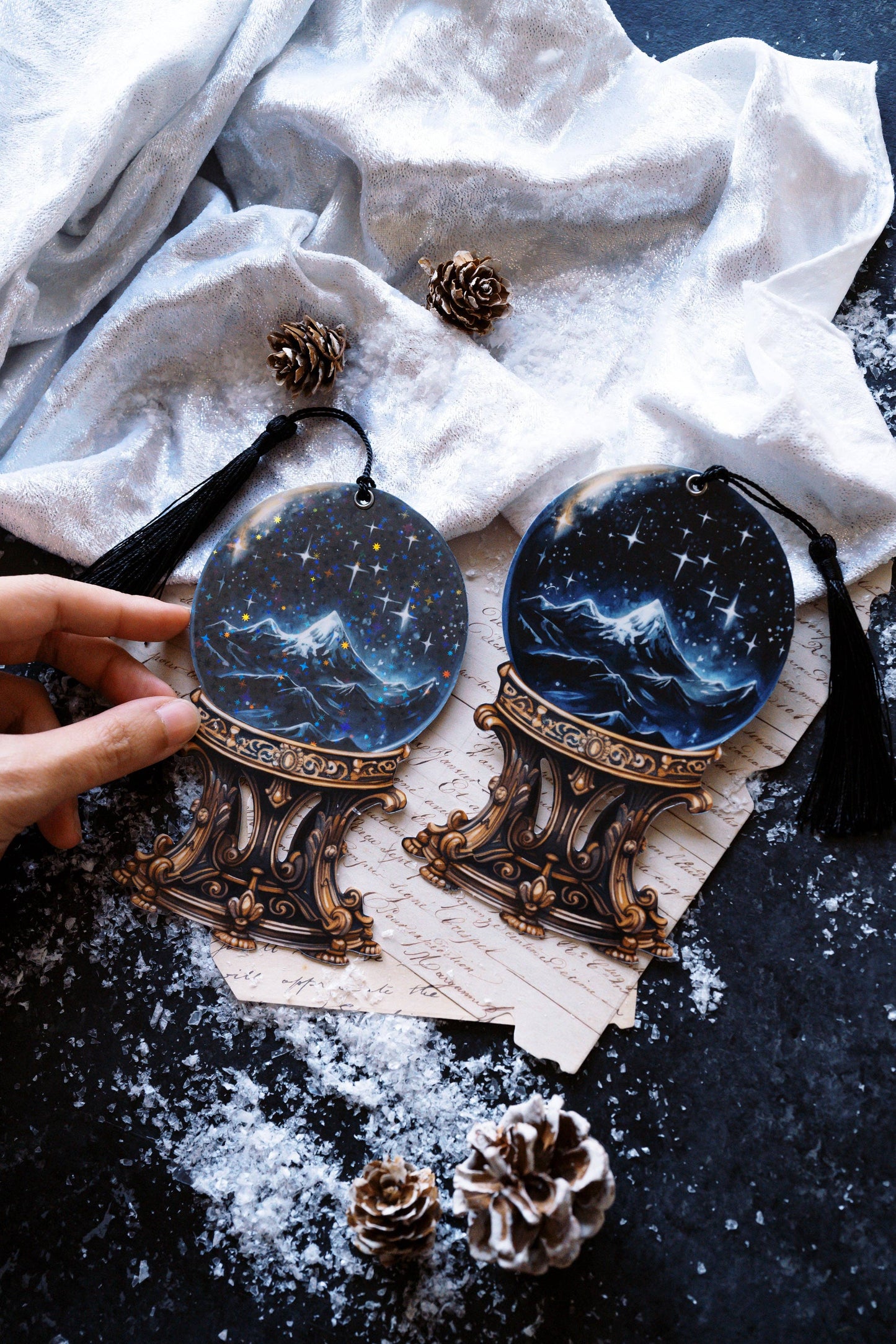 Starlit Mountain Range Bookmark: Iridescent