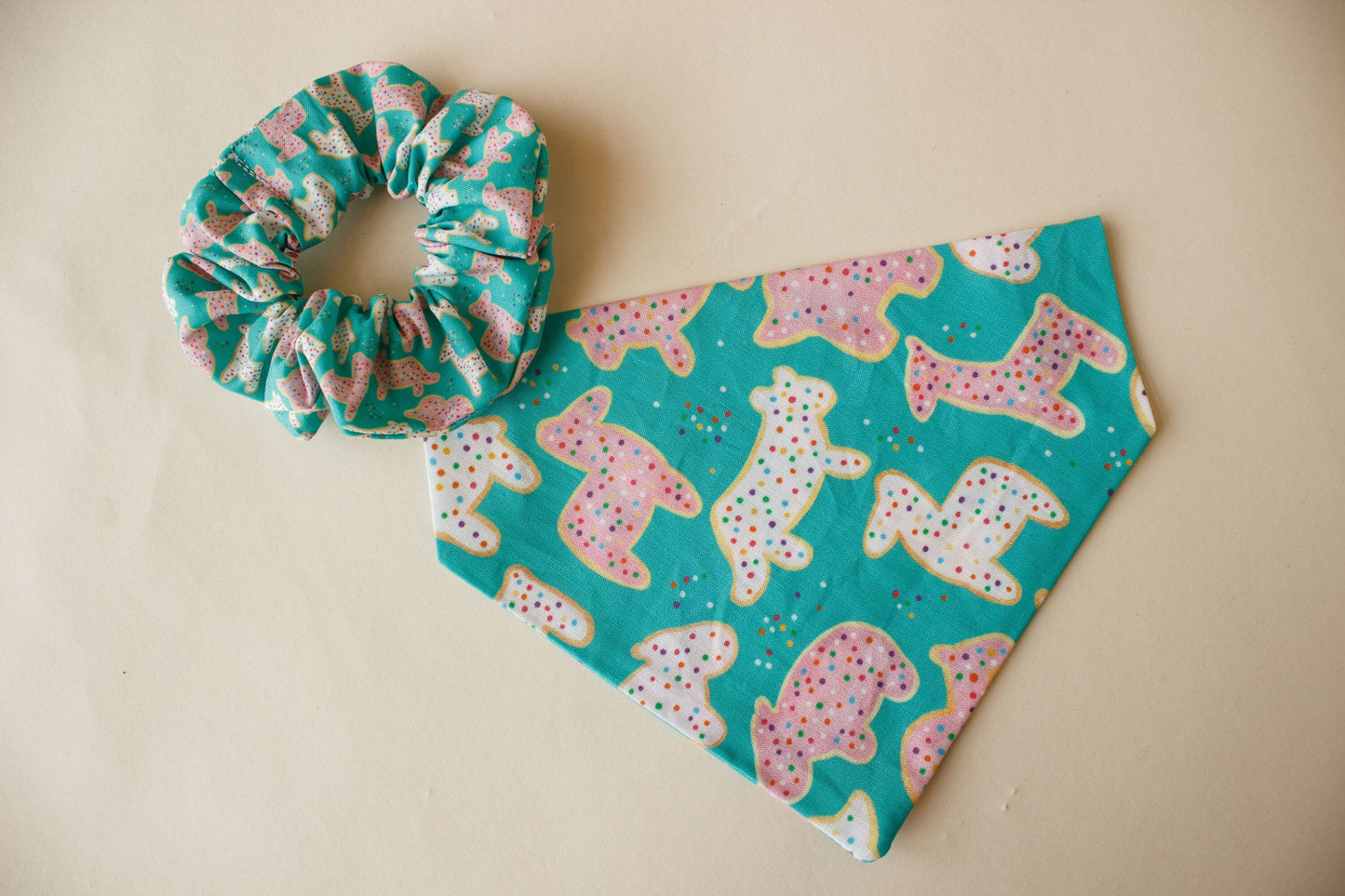 Frosted Animal Cracker Scrunchie