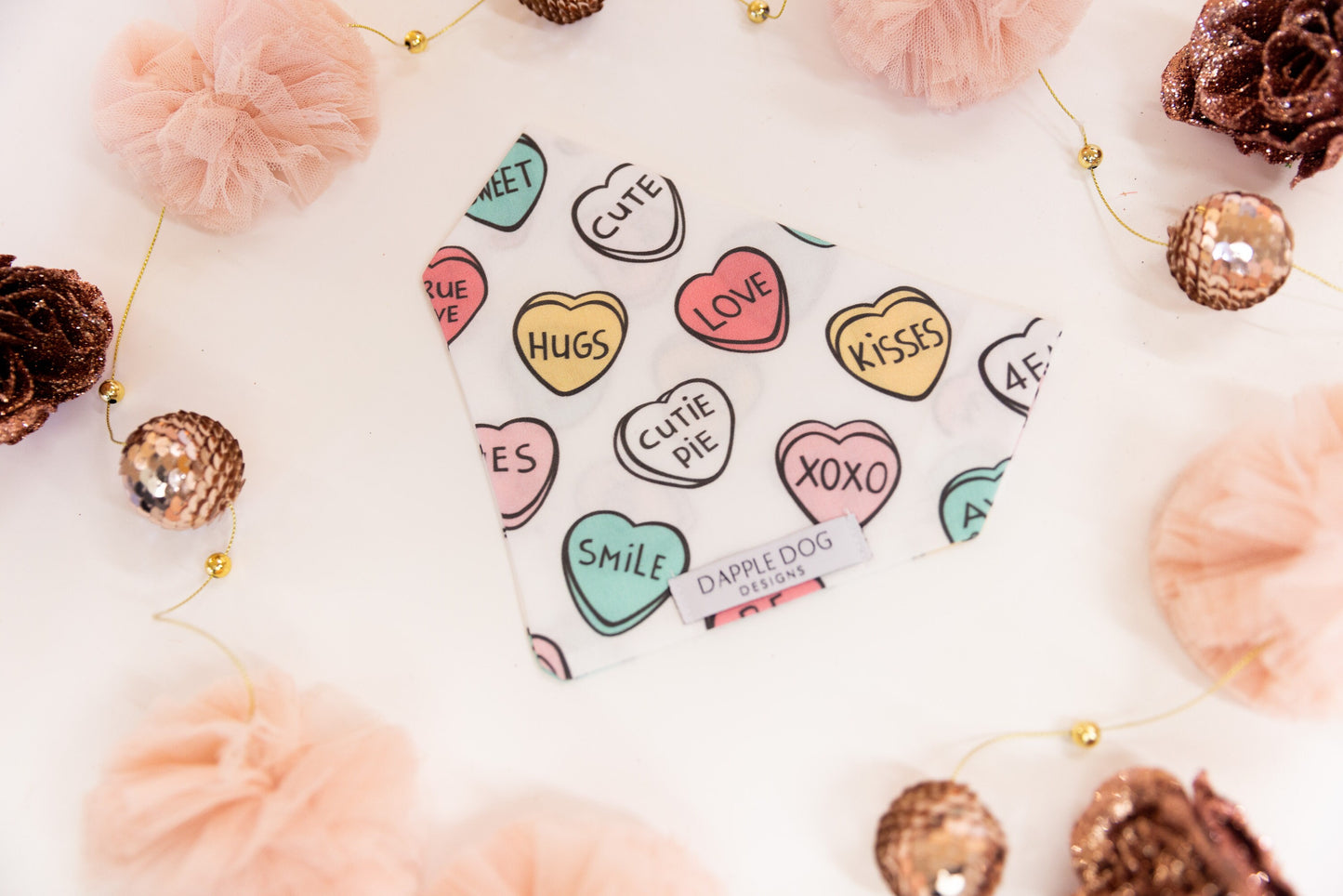 Conversation Hearts Bandana