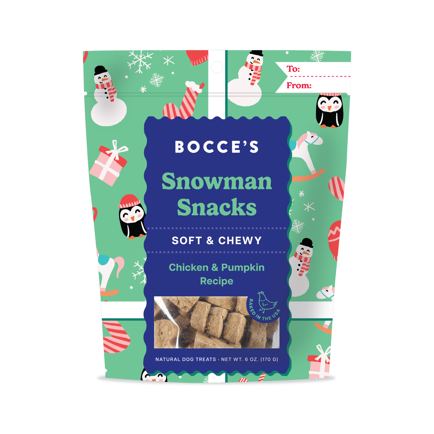 Snowman Snacks, Soft & Chewy | Bocces' Bakery