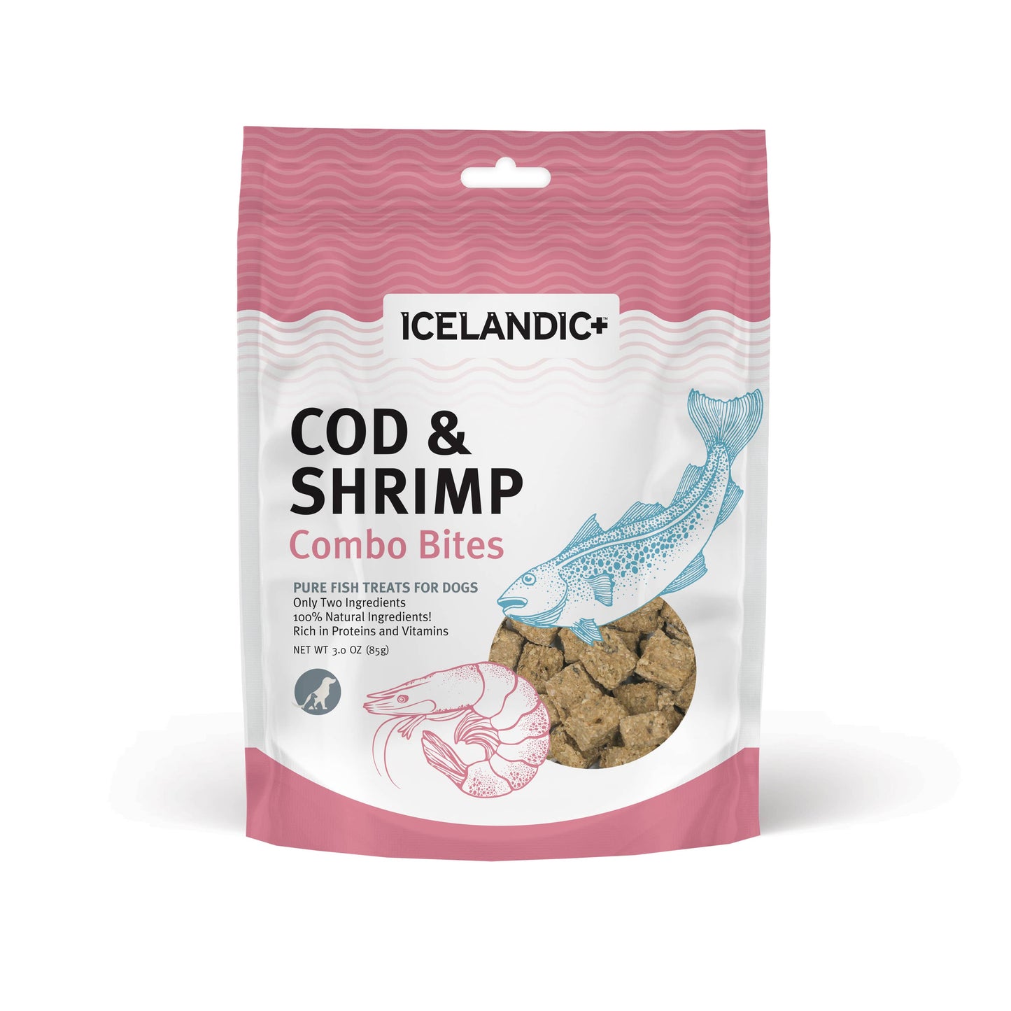 Cod & Shrimp Combo Bites Fish Dog Treat 3.0-oz | Icelandic+