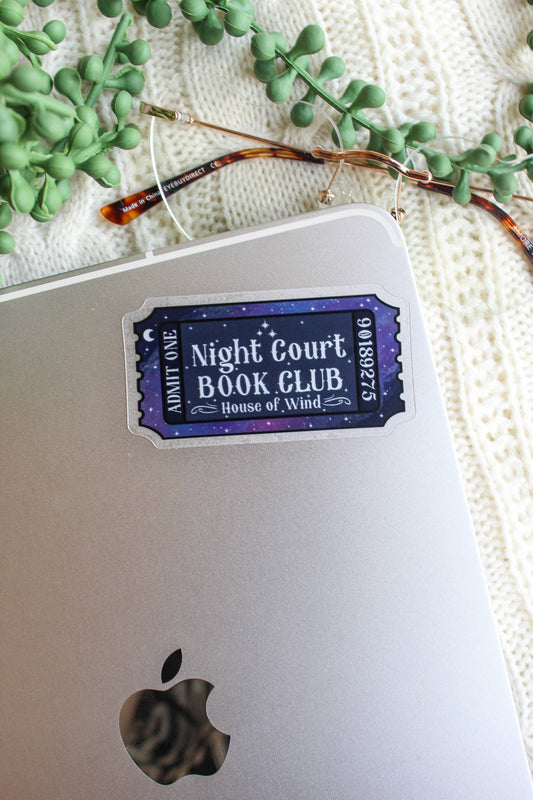 Night Court Book Club Ticket Sticker