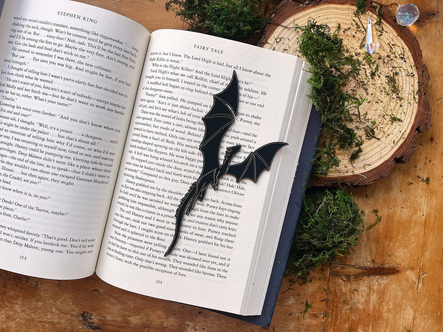 Flying Dragon Faux Leather Bookmark | The Bookish Atelier