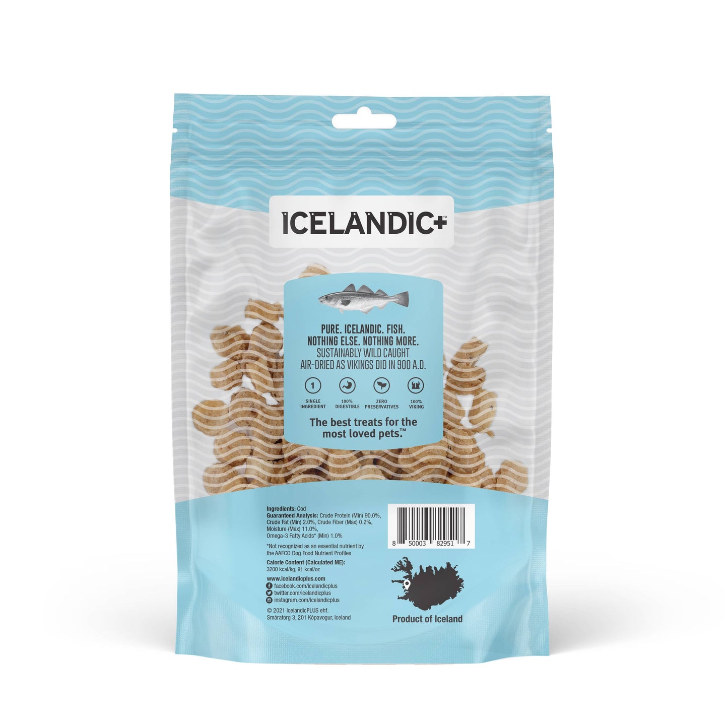 Mini Cod Fish Chip for Small Dogs 2.5-oz Bag | Icelandic+