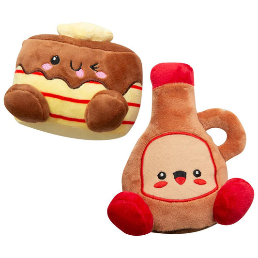 Pancake and Syrup Plush Dog Toy 2pk | SnugArooz