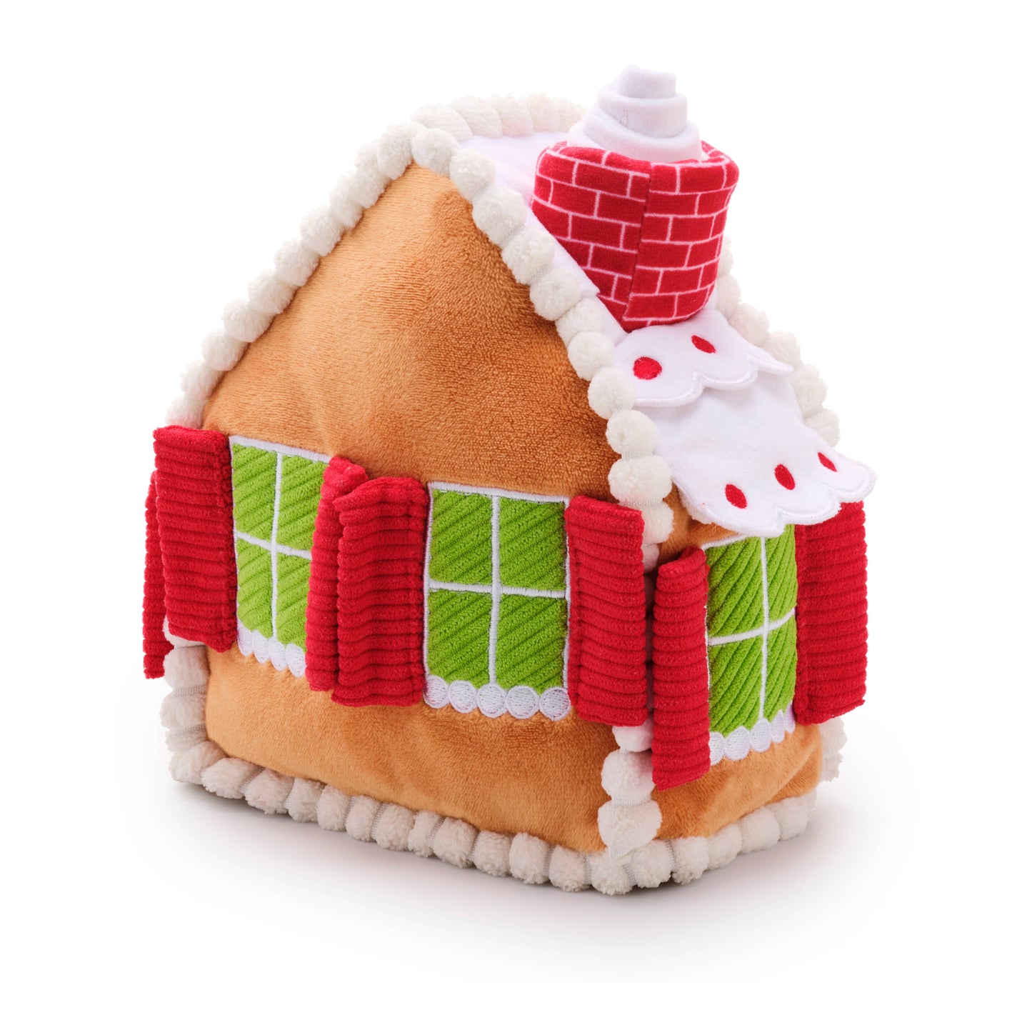 Gingerbread House Interactive Snuffle Dog Toy