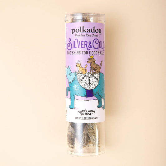 Holiday Tube: Silver & Gold (Cod Skin) - 2.5oz | Polkadog