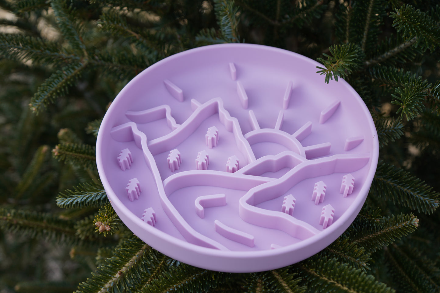 Mountainscape Slow Feeder Bowl - Lavender