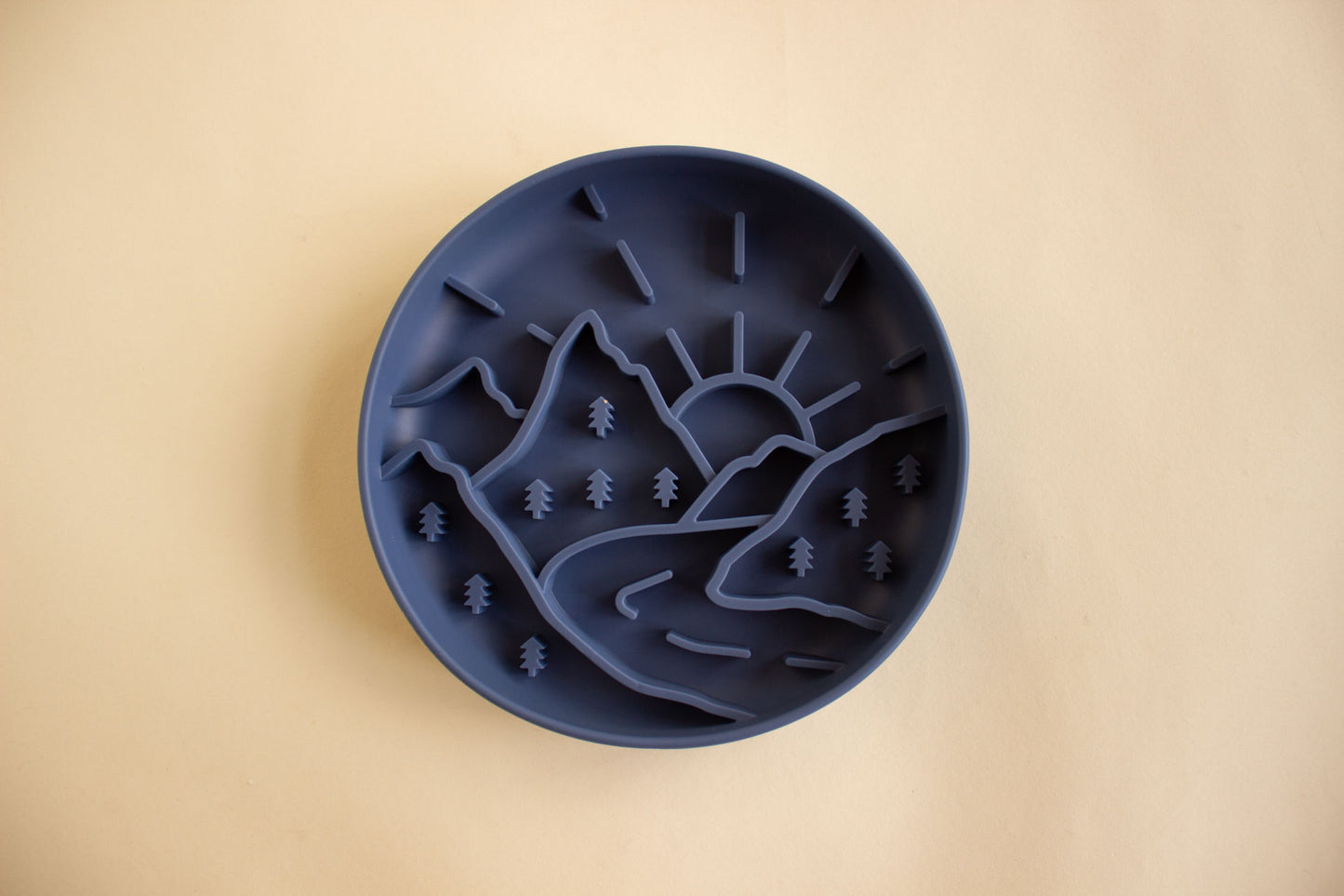 Mountainscape Slow Feeder Bowl - Midnight Blue