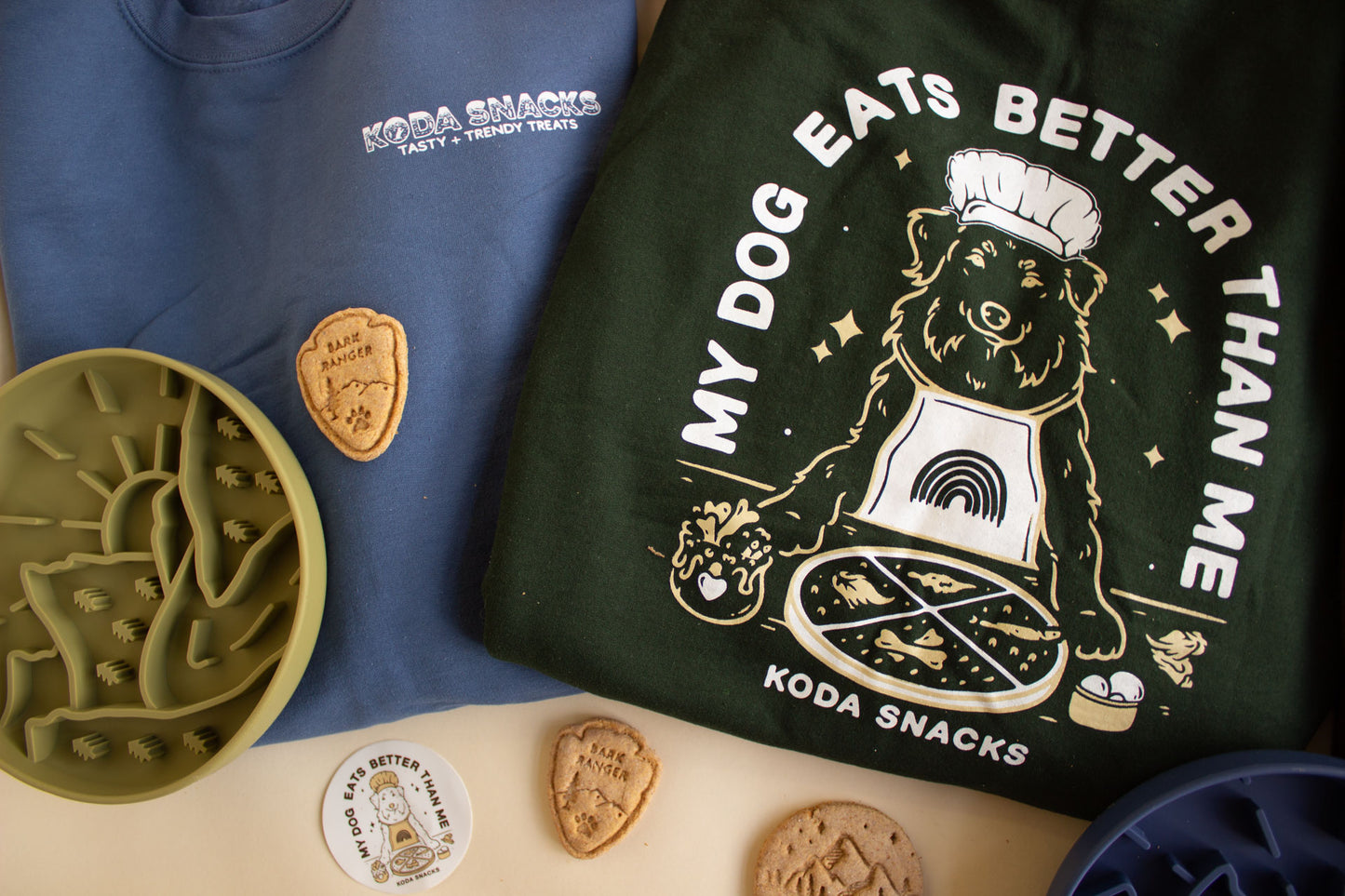 'My Dog Eats Better Than Me' Crewneck - Green