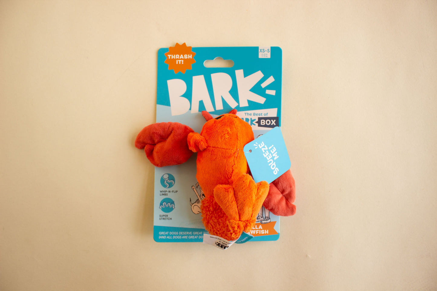 Della Crawfish Plush Dog Toy | BARK