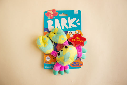 Moe The Mosaic Crab Plush Dog Toy | BARK