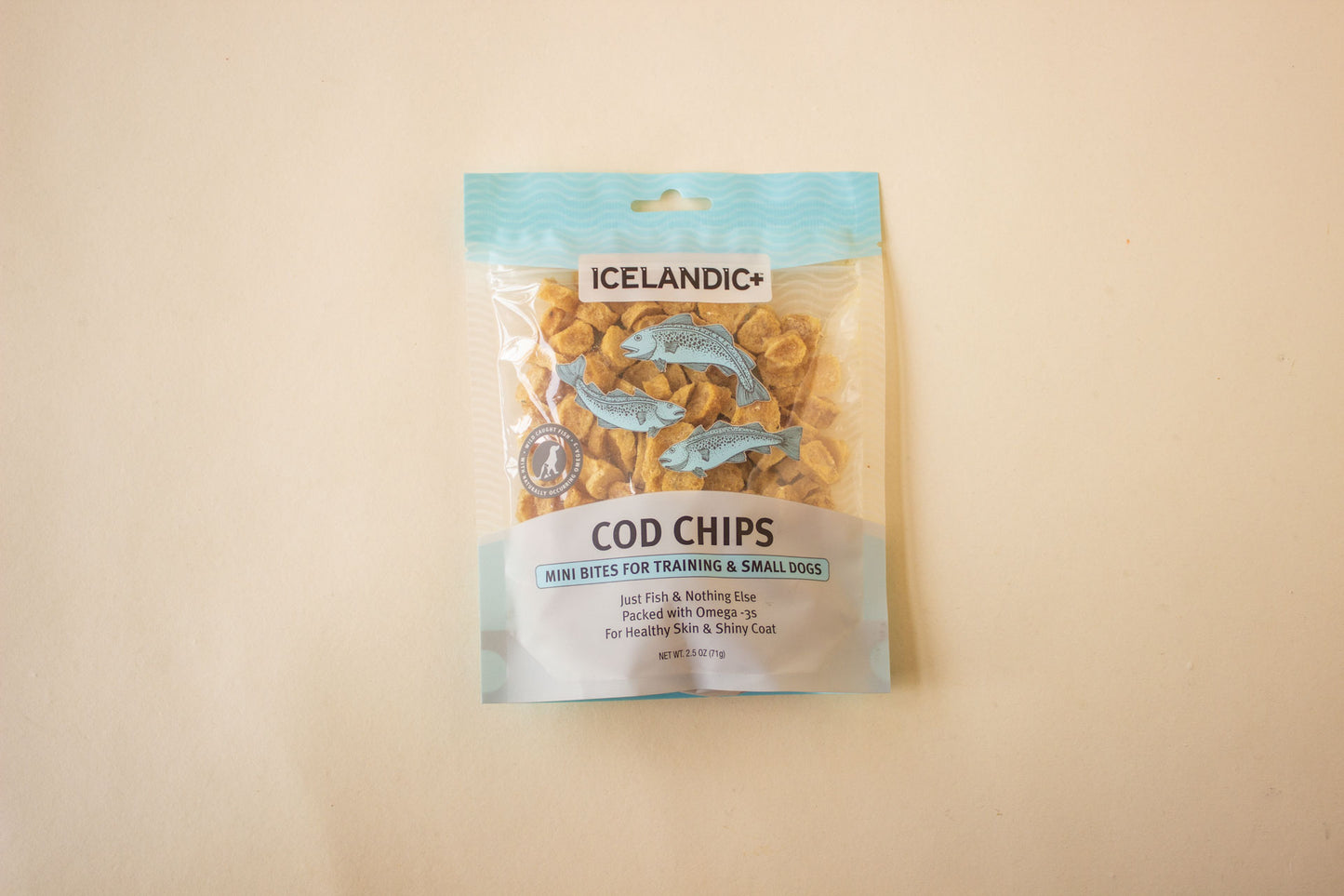 Mini Cod Fish Chip for Small Dogs 2.5-oz Bag | Icelandic+