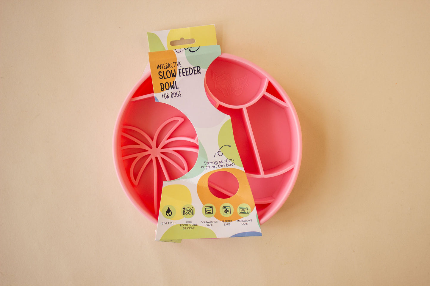 Loco Coco Interactive Slow Feeder Bowl: Rose | Happy Dingos