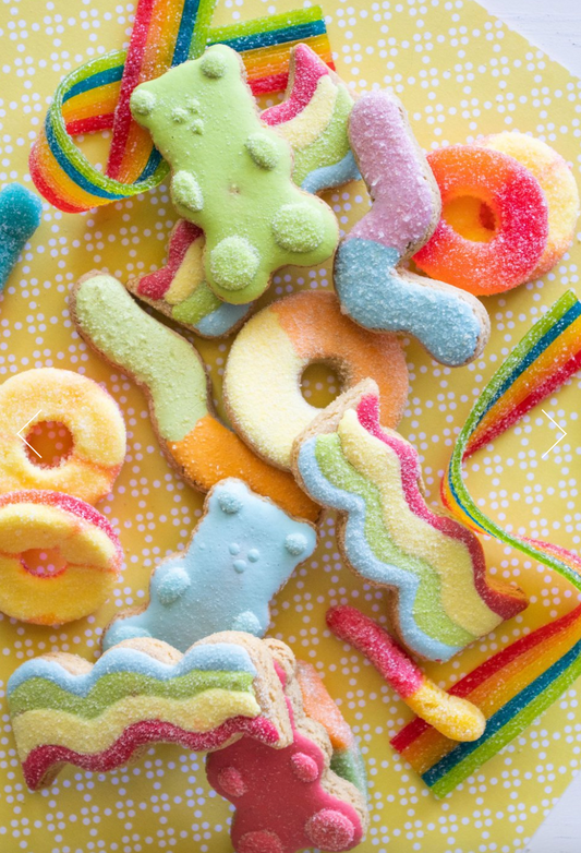 Sour Gummy Candy Decorated Biscuit Mix | Barkley & Blue