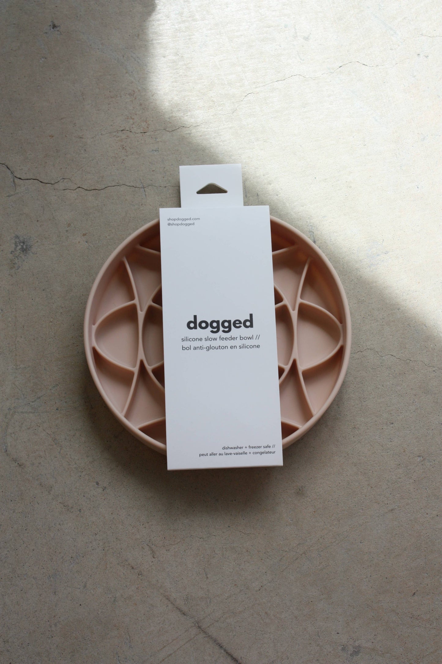 Circulo Slow Feeder Bowl in Rose Water | Dogged