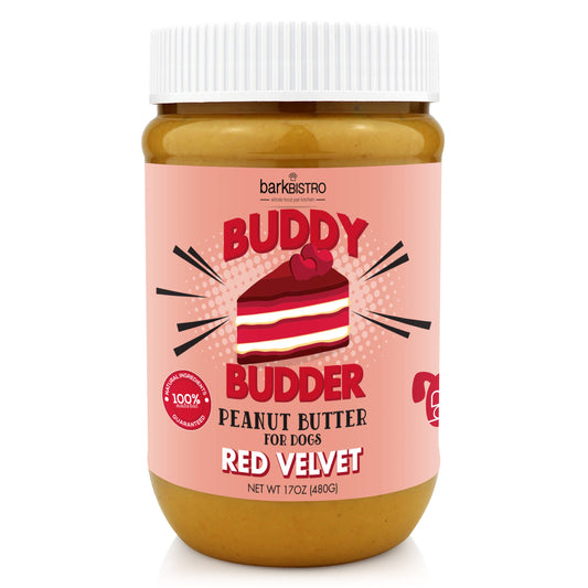 Red Velvet Dog Peanut Butter | Buddy Budder