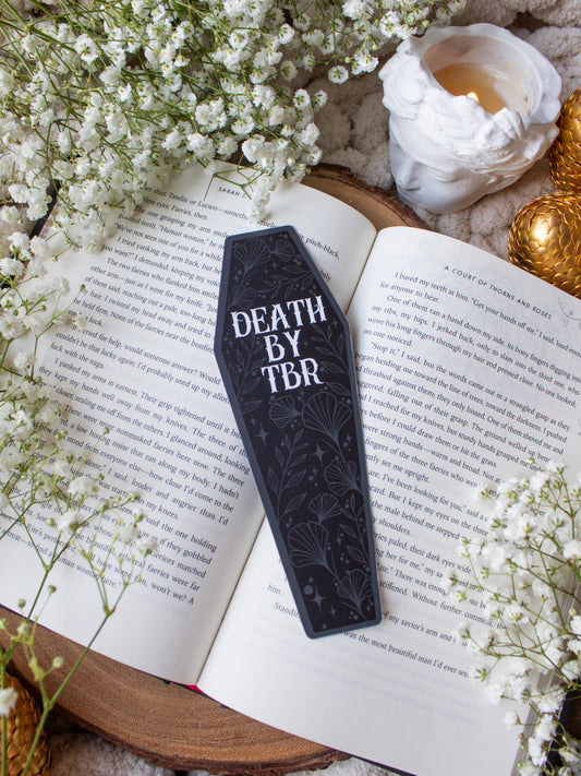 Death By TBR Die Cut Bookmark
