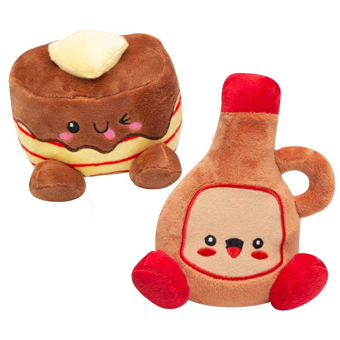 Pancake and Syrup Plush Dog Toy 2pk | SnugArooz