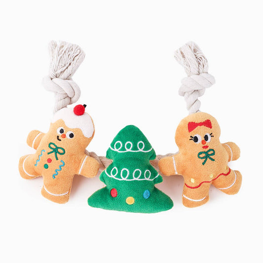 Holiday Gingerbread Man Tug | HugSmart Pet