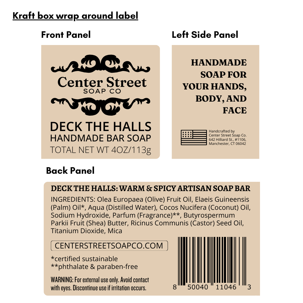 Deck The Halls Handmade Bar Soap - 4oz