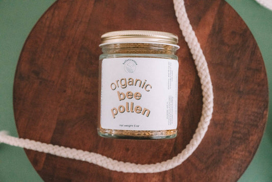 Organic Bee Pollen | Allergy Protection Supplement: Glass jar